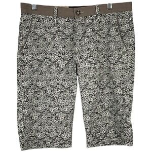 Platini Mens Floral Print Tailored Shorts Sz 32 Western Modern Casual Designer